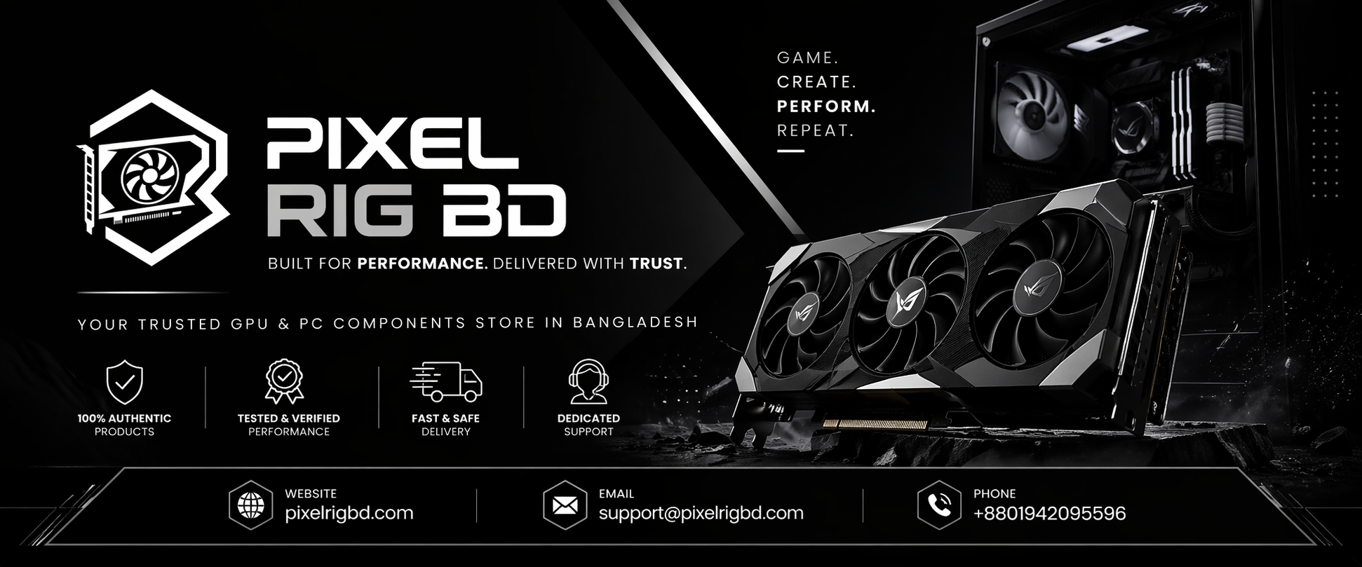 Pixel Rig BD: authentic GPUs and PC components in Bangladesh